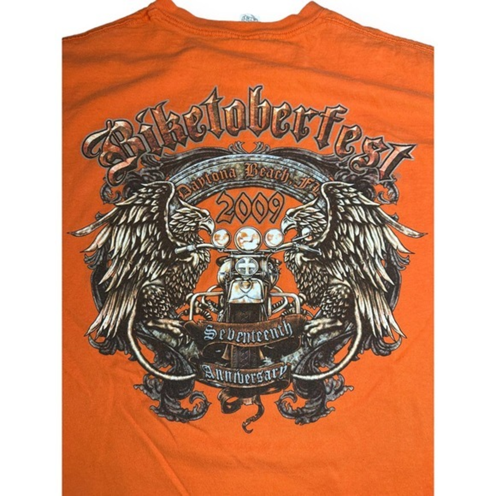 VINTAGE BIKETOBERFEST 2009 DAYTONA BEACH T-SHIRT SIZE XL‎
